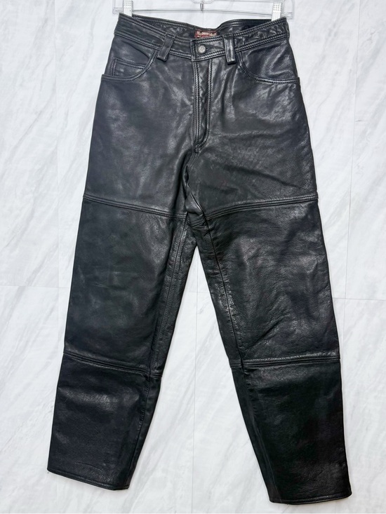 Marlboro Pants - Marlboro Vintage Black Leather Jeans Small